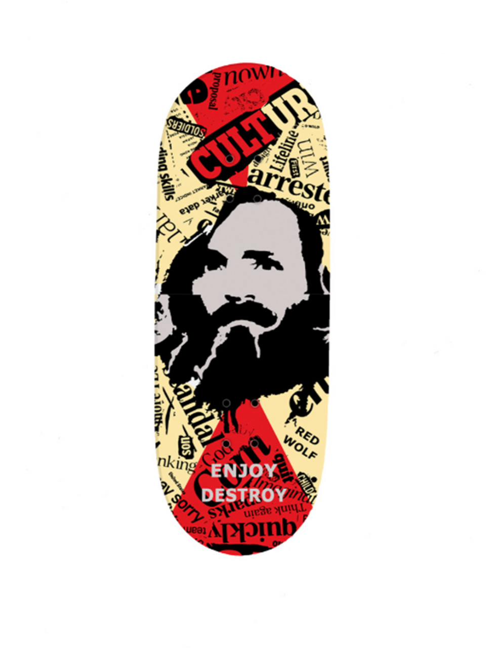 Red Wolf Culture Fingerboard Deck Yellow 34.5 x 94 RSS
