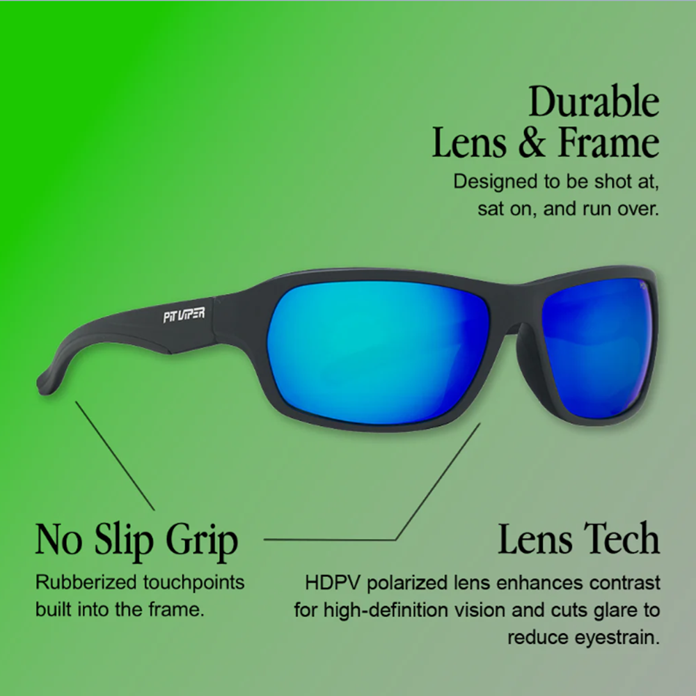Pit Viper Somox Sunglasses Exec Blue HDPV Polarized