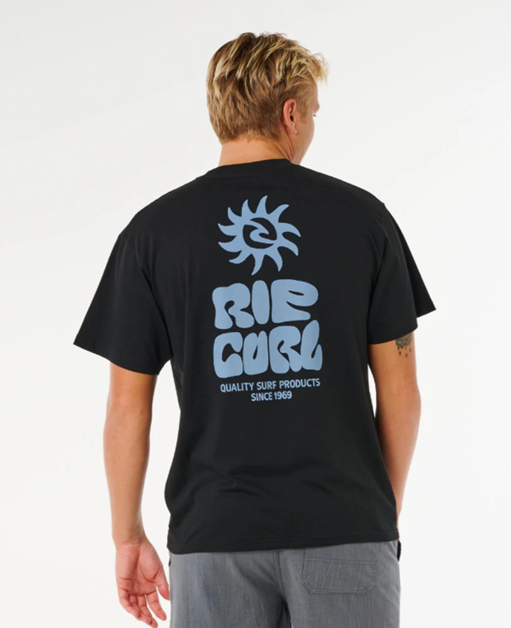 Rip Curl Pacific Rinse Glass Off Tshirt Black