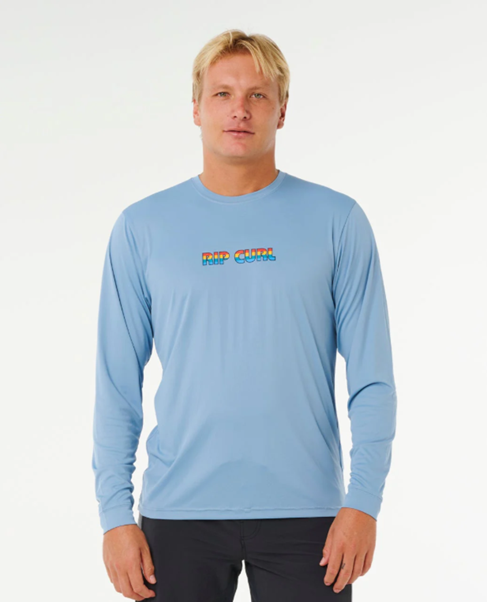 Rip Curl Icons Surflite UPF Rashguard SS Faded Denim
