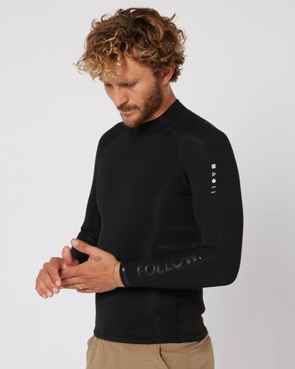 Follow P1 2mm Wetty Top Mens Black