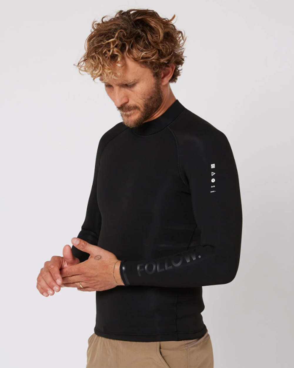 Follow P1 1mm Wetty Top Mens Black