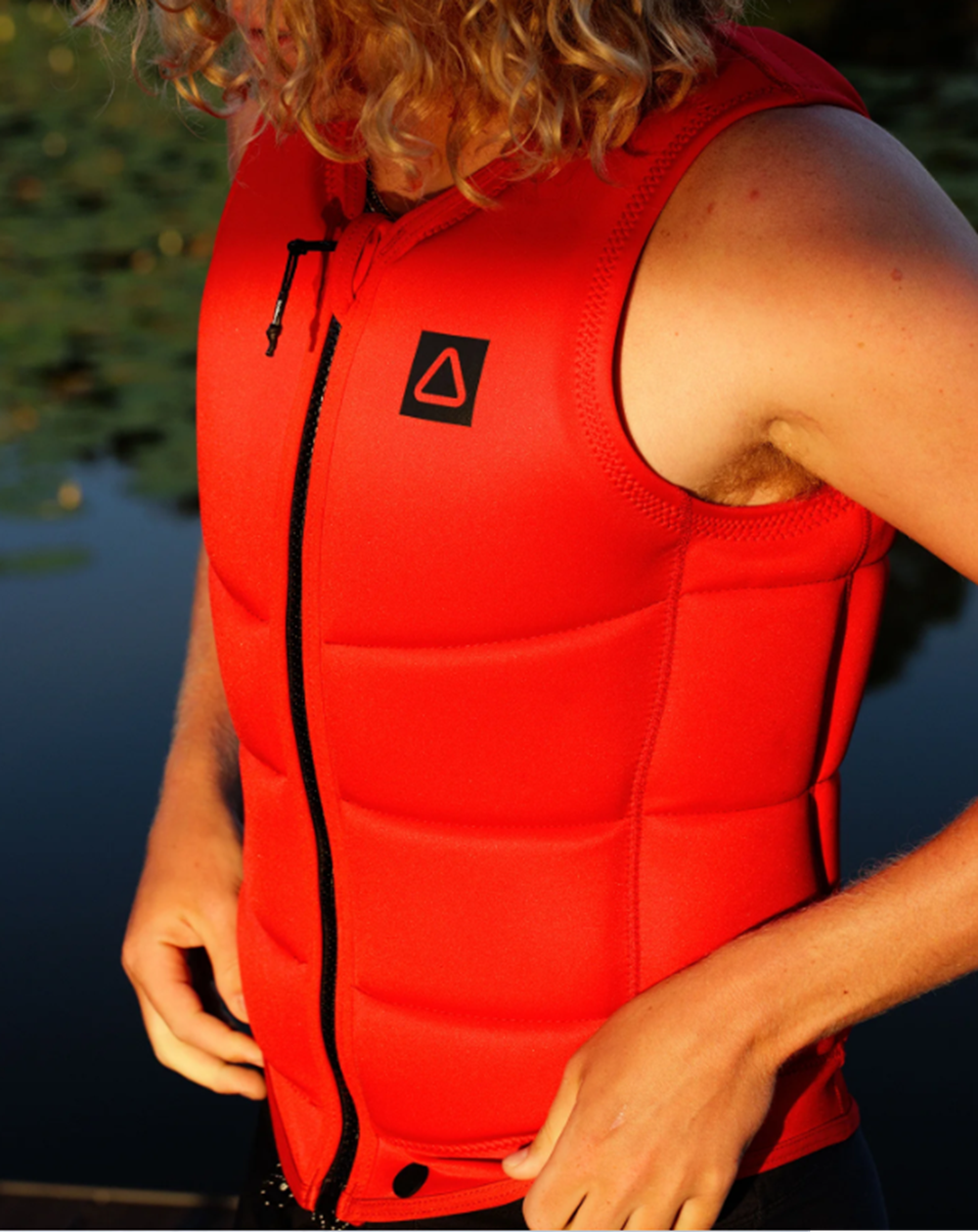 Follow Corp Impact Vest Mens Red Grey