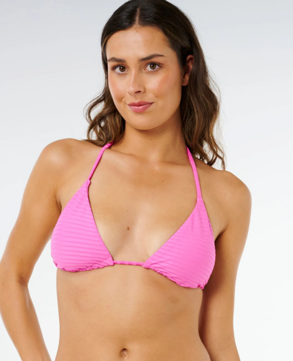 Rip Curl Prem Surf Sliding Tri Swim Top D-DD Super Pink