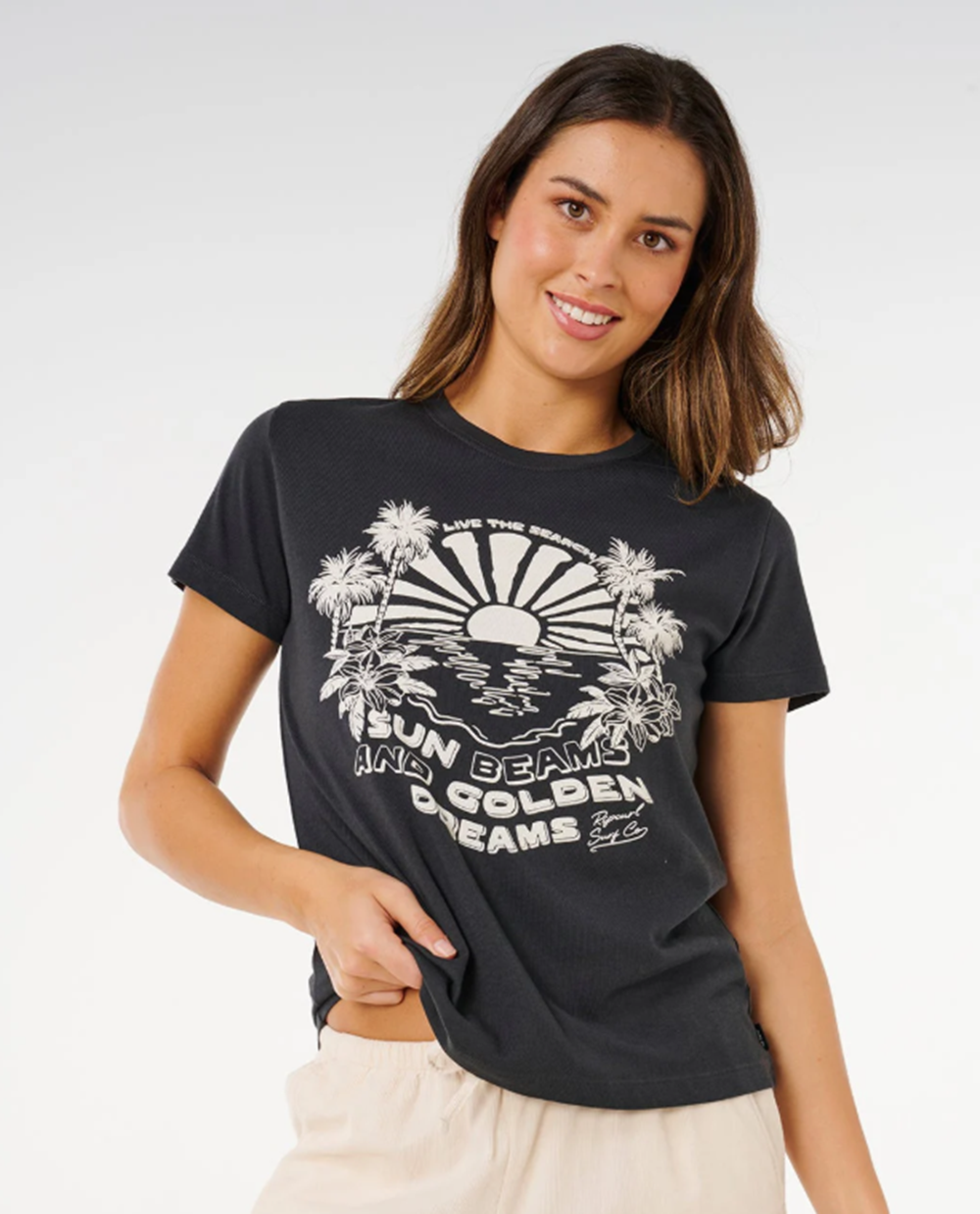Rip Curl Sun Beams Tshirt Washed Black