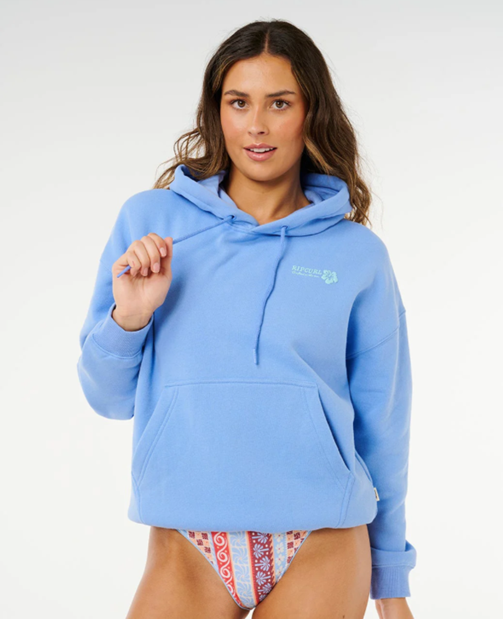 Rip Curl Surf Puff Relax Hoodie Corn Blue