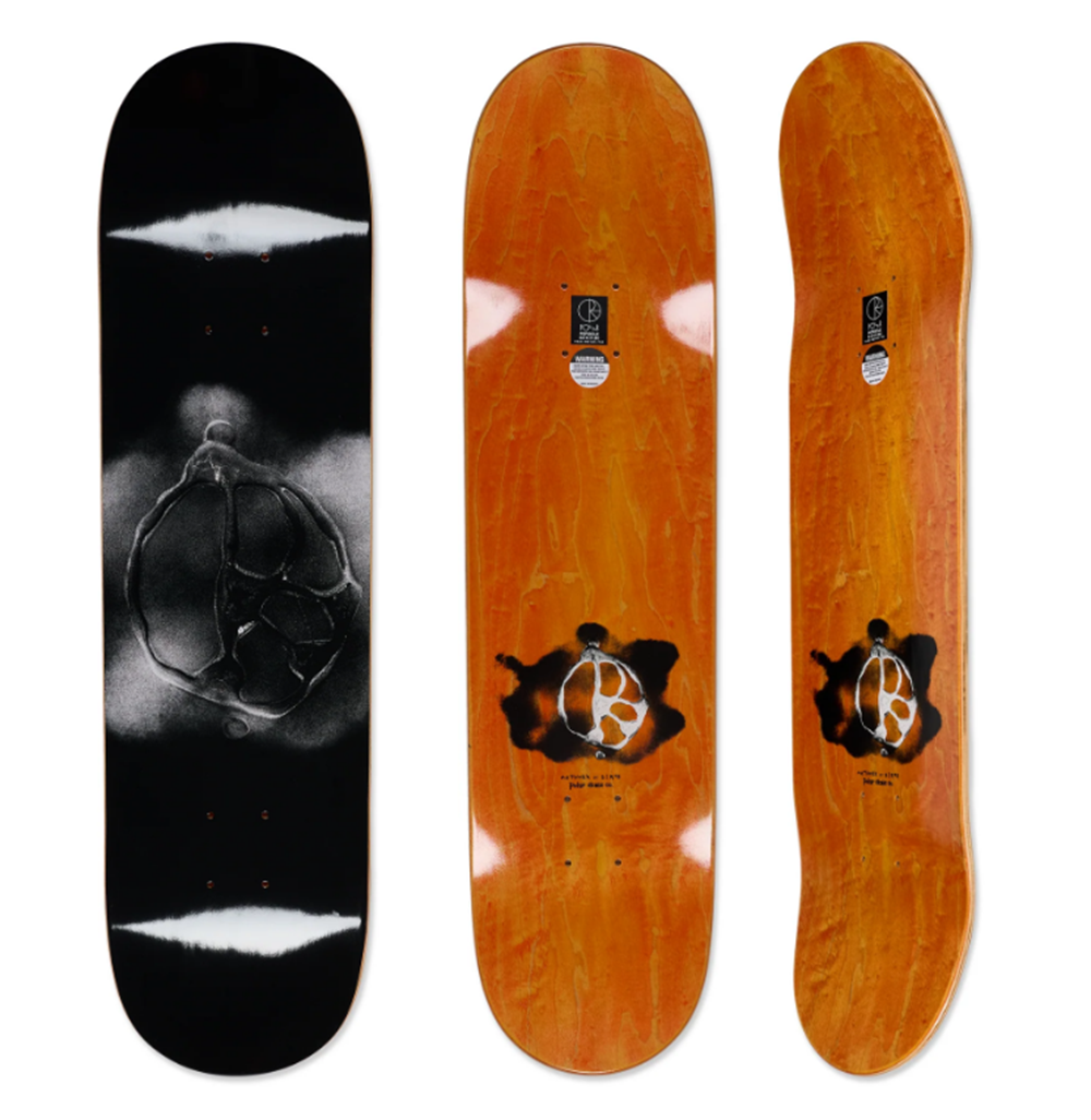 Polar Team Stroke Logo Skateboard Deck Black 8.25x14.25WB