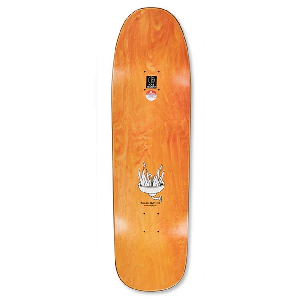 Polar Halberg Fire Ride Skateboard Deck Natural Stain 9.25x14.3WB