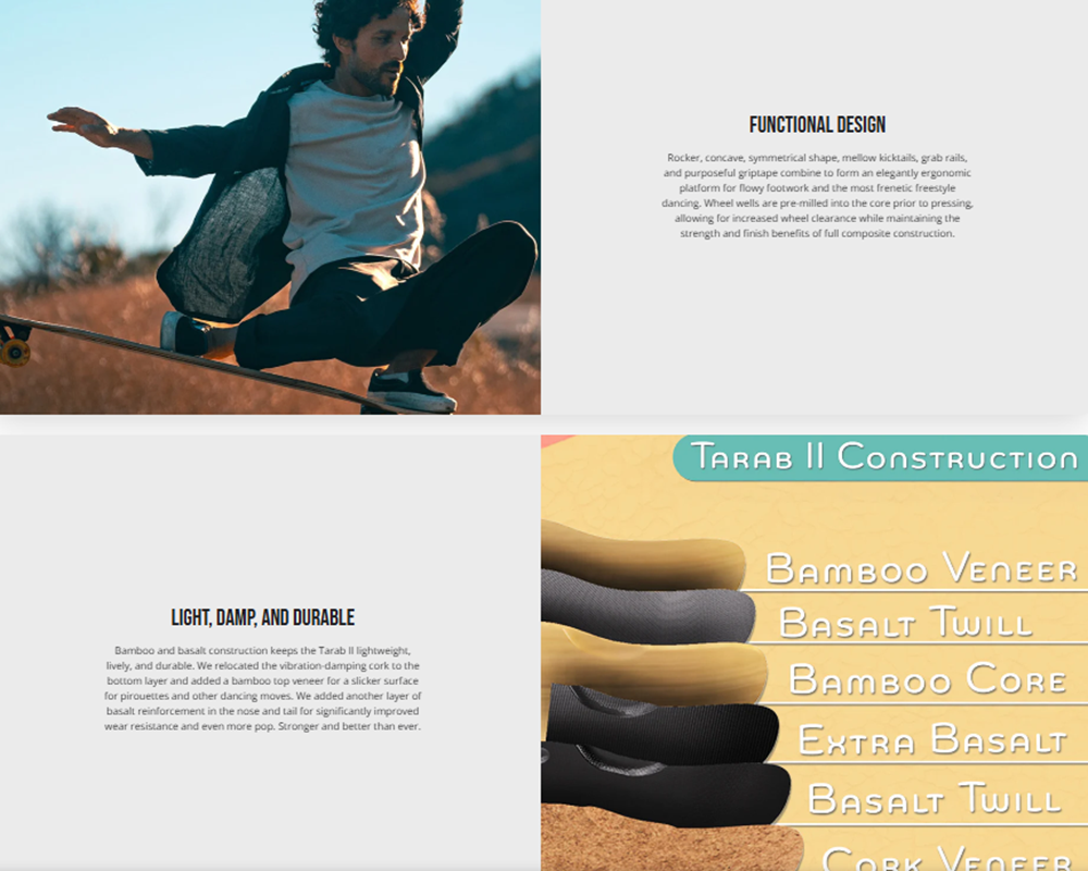 Loaded Tarab II Flex 1 Skateboard Complete Brown 9.5x47"