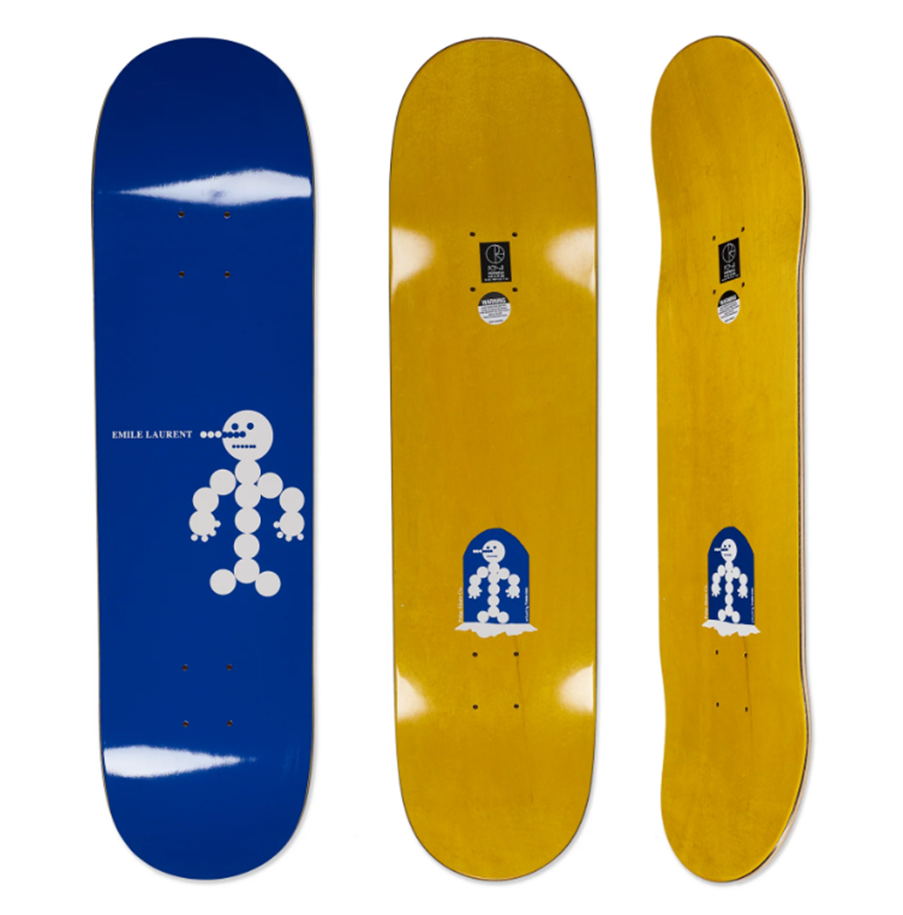 Polar Laurent Snowman Skateboard Deck Blue 8.0x14.25WB