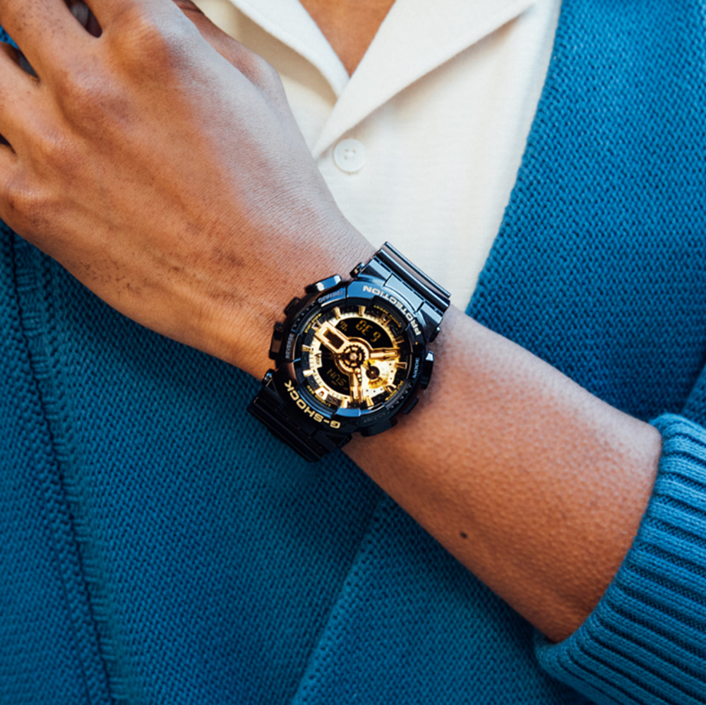 GSHOCK GA110GB-1A Watch Black Gold