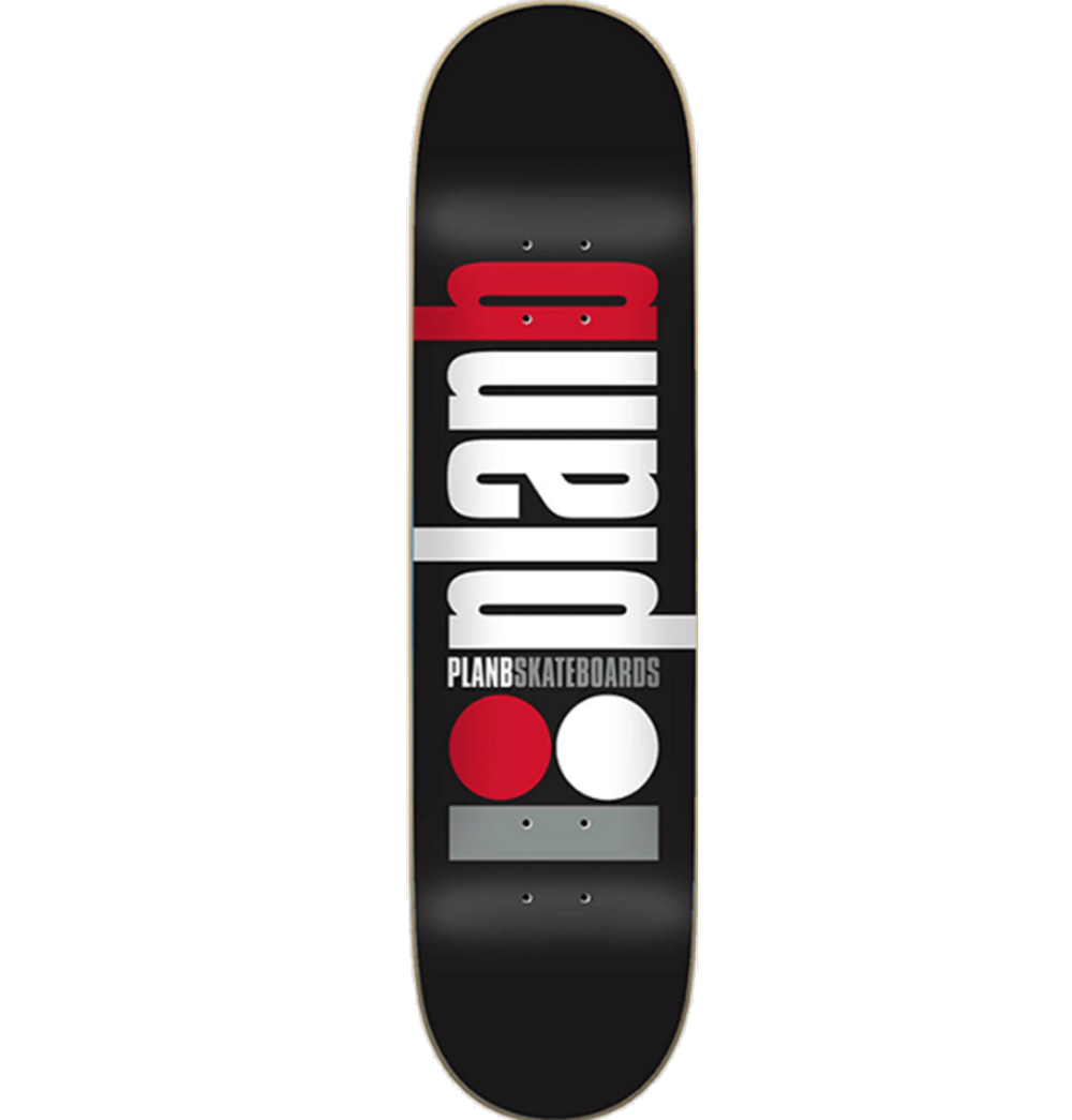 Plan B Classic Logo Skateboard Deck Black 8.25x14.2WB