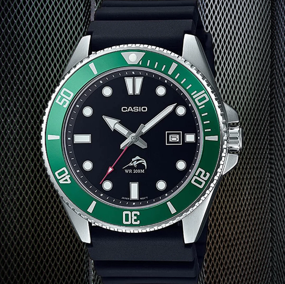 CASIO MDV106B-1A3V Watch Black Green