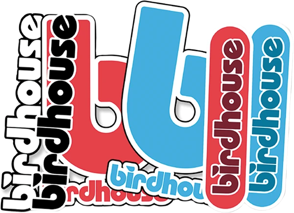 BIRDHOUSE 12/PK ASST LOGOS STICKERS