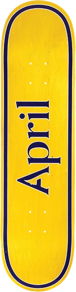 APRIL OG LOGO SKATEBOARD DECK-8.0 YEL/PUR