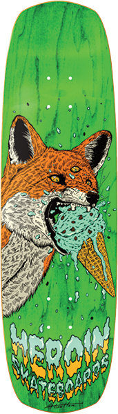 HEROIN HAYATE FOX SHOVEL SKATEBOARD DECK-8.88X31.4
