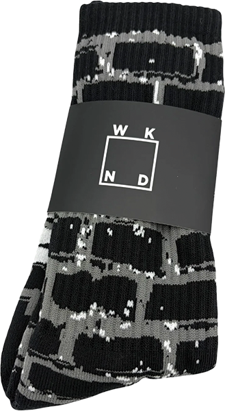 WKND BRICK CREW SOCK BLACK