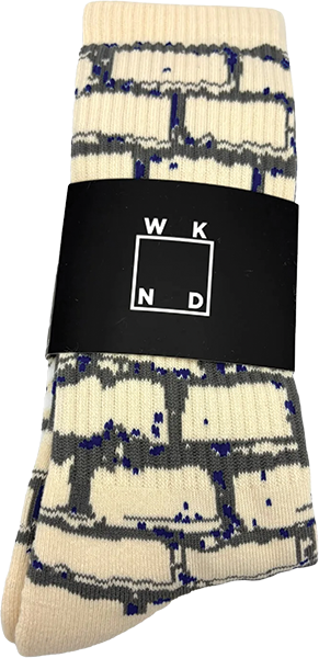 WKND BRICK CREW SOCK CREAM