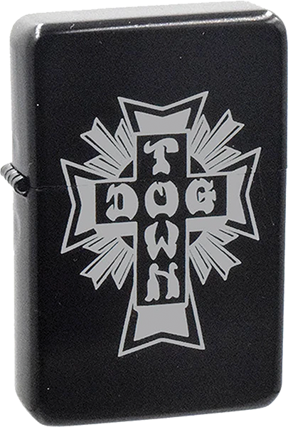 DOGTOWN ESE CROSS FLIP TOP METAL LIGHTER BLK/WHT