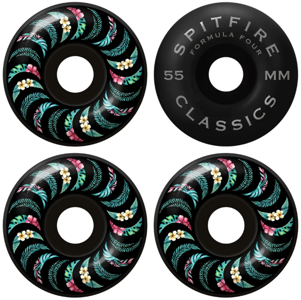 Spitfire F4 Team Floral Classics Wheels Black 55/99a