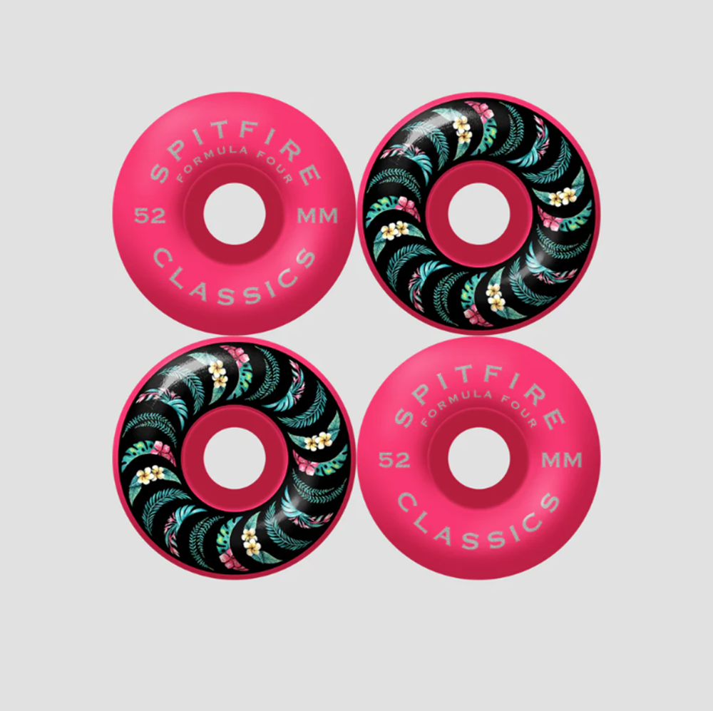 Spitfire F4 Team Floral Classics Wheels Pink Black 52/99a