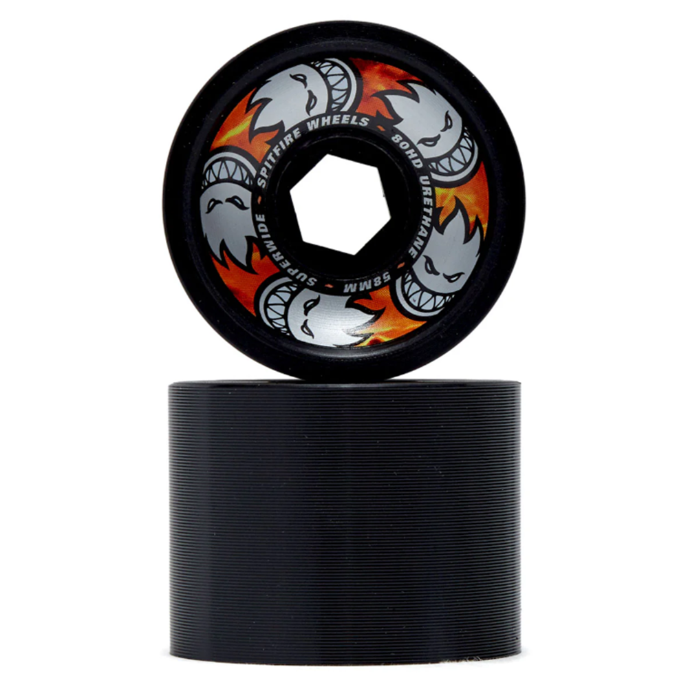 Spitfire 80HD Superwide Multiballs Wheels Black 58/80a