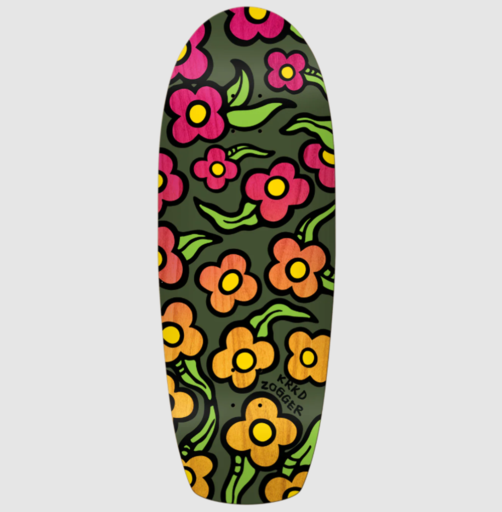 Krooked Zogger WildStyle Skateboard Deck Green 10.75x14.2WB