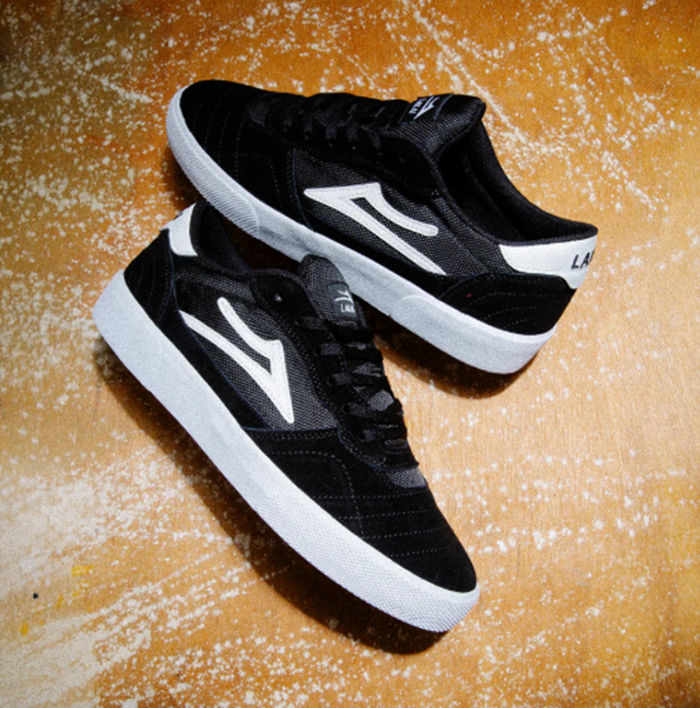 Lakai Cambridge Suede Skate Shoes Black White