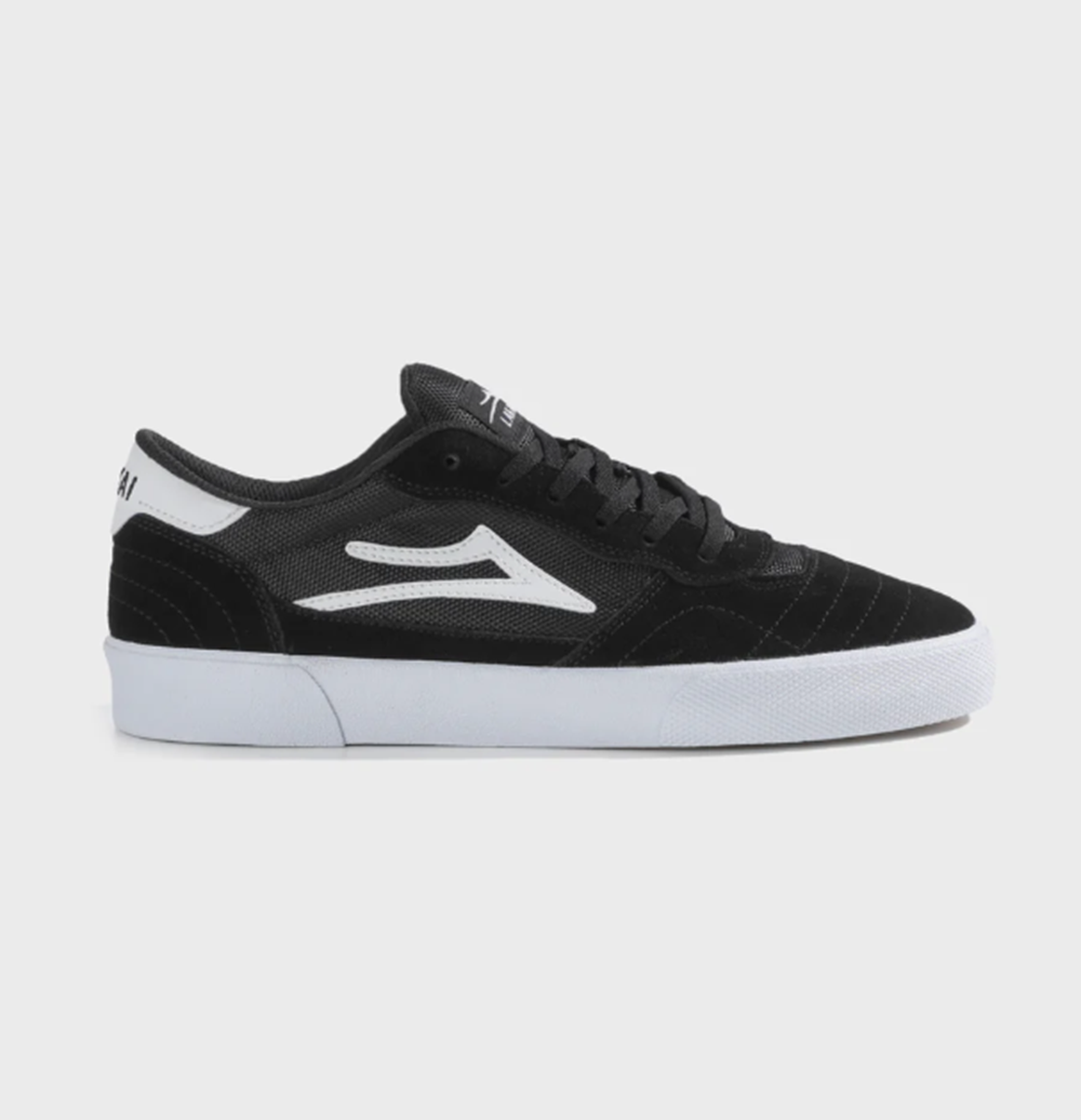 Lakai Cambridge Suede Skate Shoes Black White