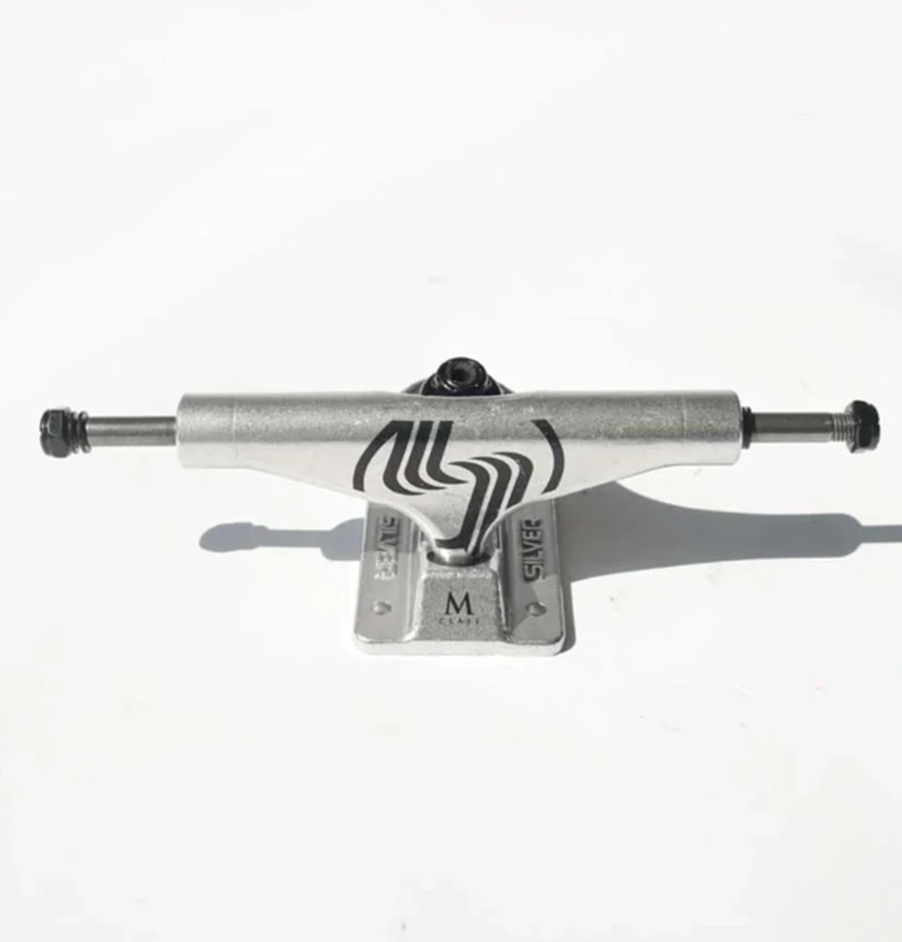Silver M-Hollow Skate Trucks Set Silver 8.25