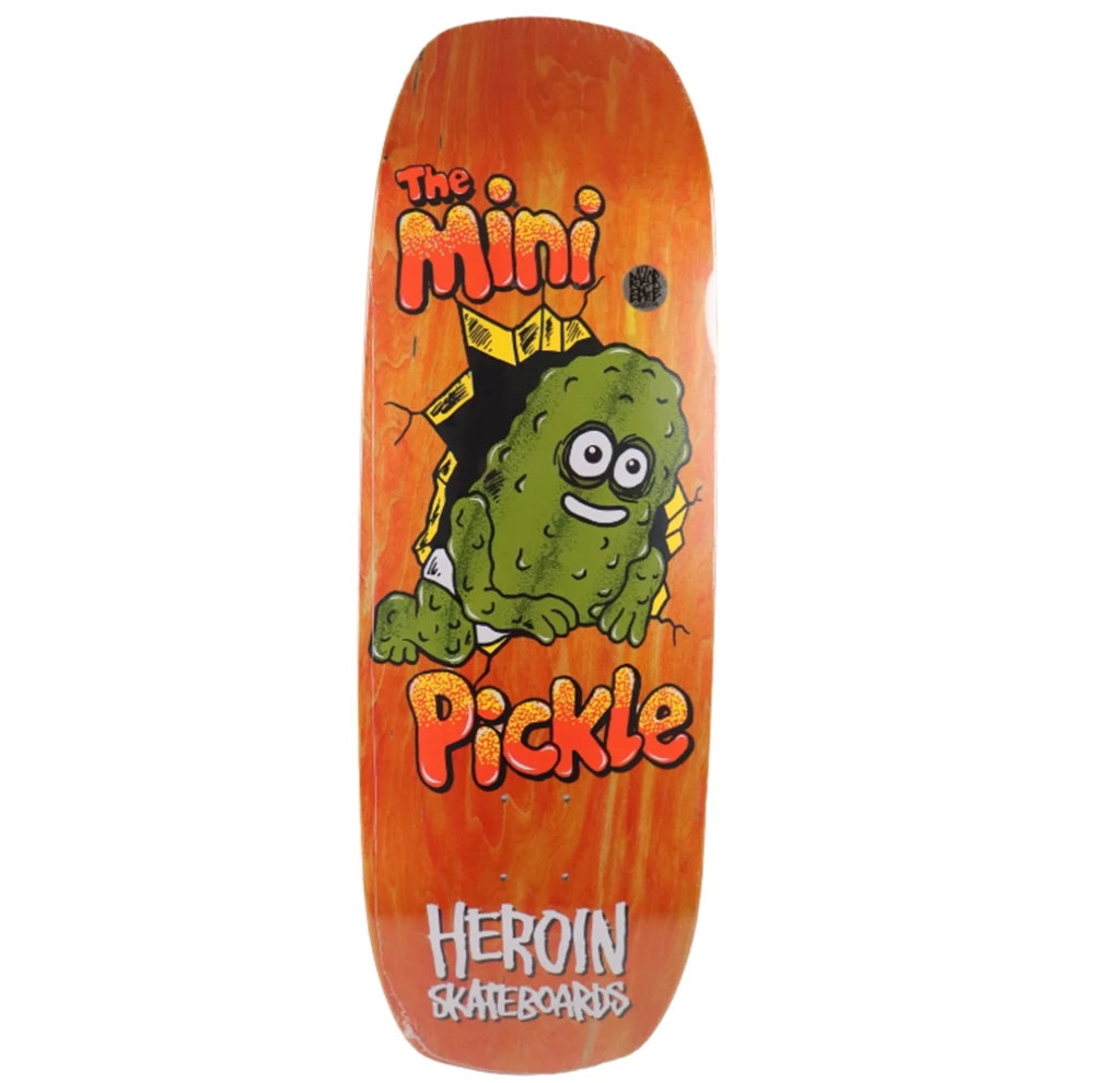 Heroin Mini Pickle Skateboard Deck Blue Green 9.5x30