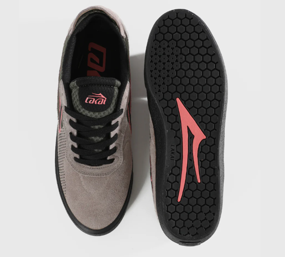 Lakai Essex Skate Shoes Black Olive Brown
