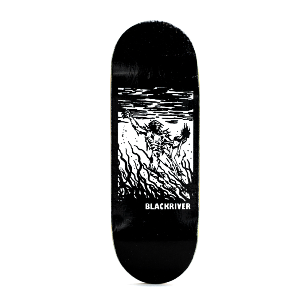 Blackriver X Broadcast Pro Fingerboard Deck Black White 32mm Classic