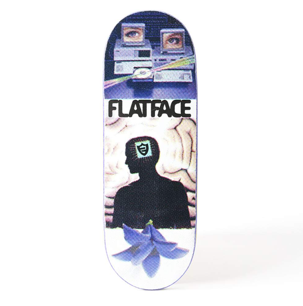 Blackriver x FlatFace Pro Computer Time Fingerboard Deck Black Blue 32mm Classic
