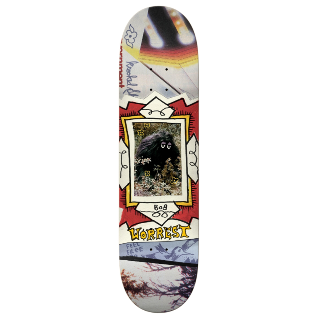 KrookedWorrest Bigfoot SLICK Skateboard Deck Multi 8.3x14.4WB