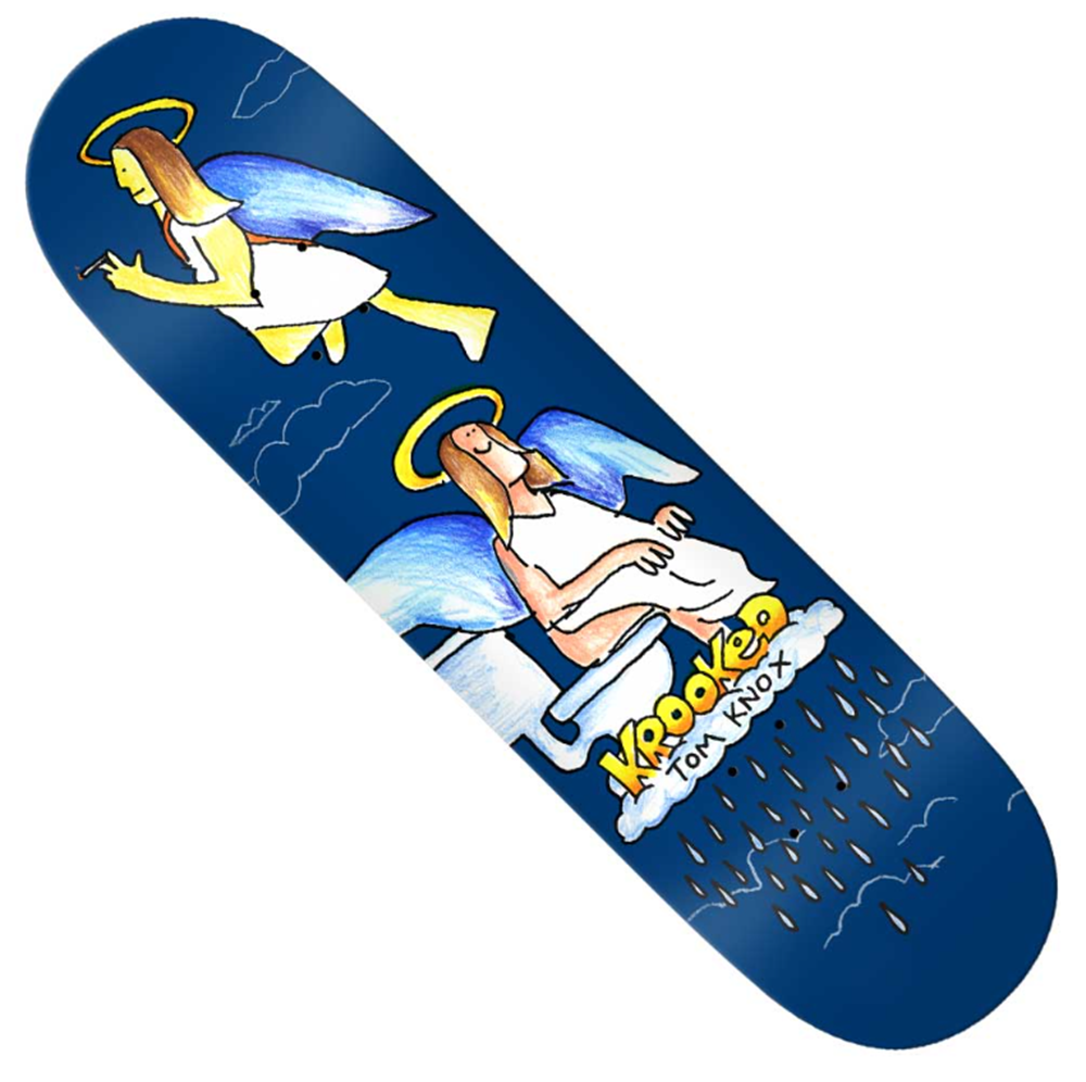 Krooked Knox Angel Skateboard Deck Navy 8.5x14.38WB