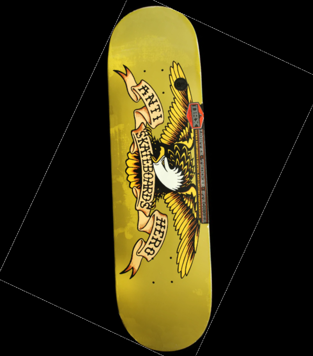 Anti Hero DBX Eagle Skateboard Deck Mustard 8.62