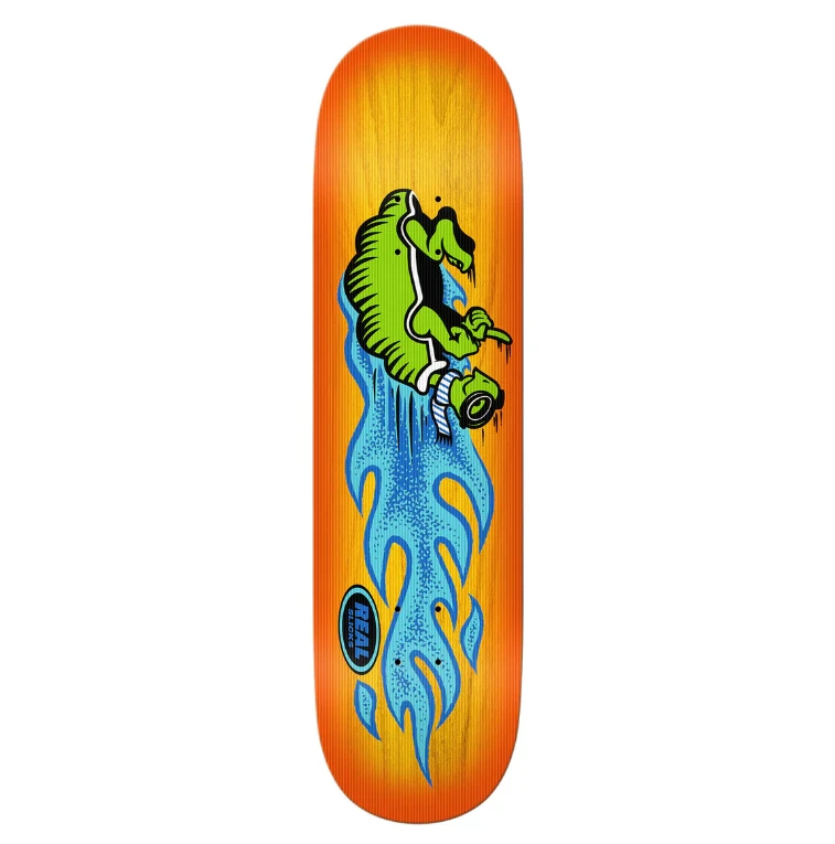 Real Team Slick Skateboard Deck Orange 8.25x14.38WB