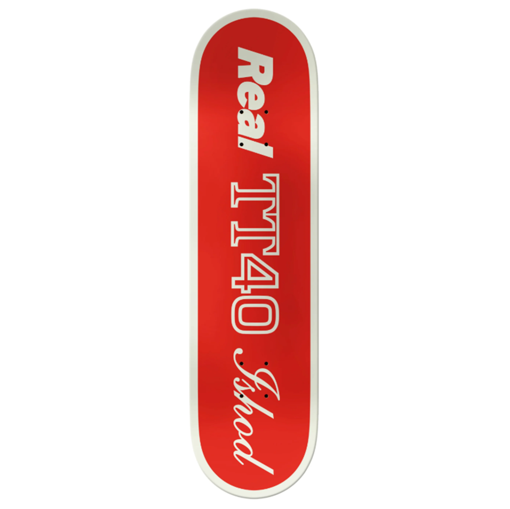 Real Ishod Shapecode TwinTail Skateboard Deck White Red 8.5x14.5WB