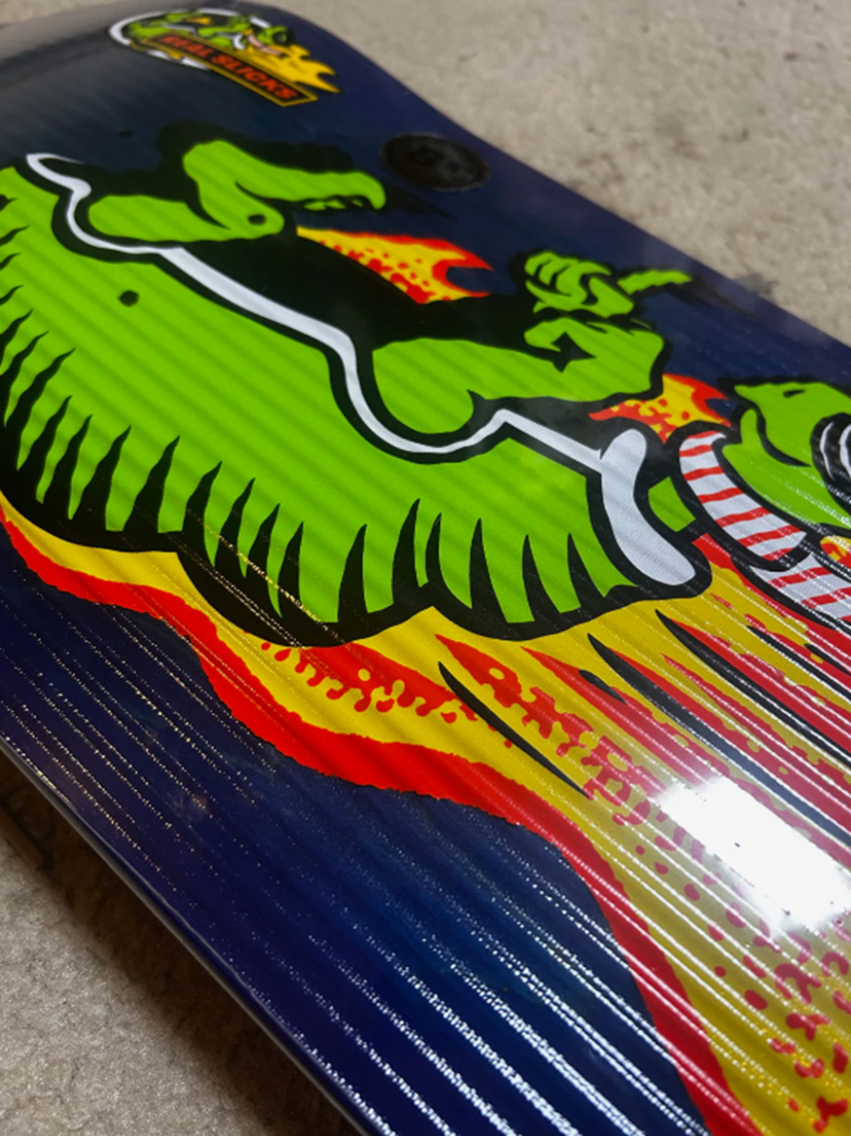 Real Team Slick Skateboard Deck Navy 8.5x14.25WB
