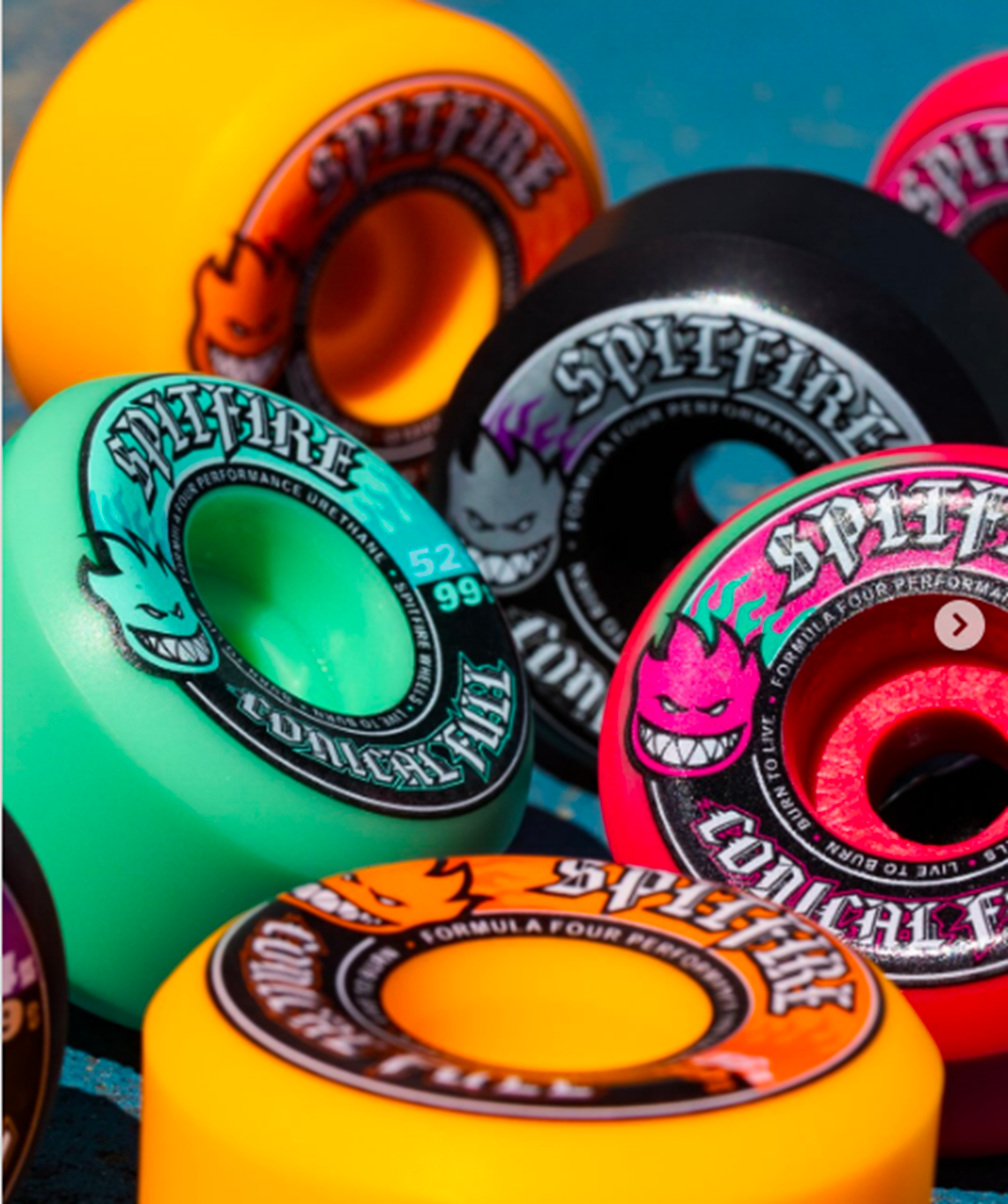 Spitfire F4 Conical Full Wheels Teal Pink Swirl 53/99d