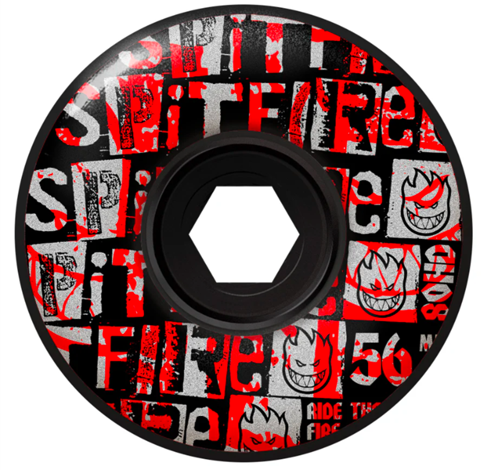 Spitfire F4 Ransom Radial Wheels Full Black 56/80d