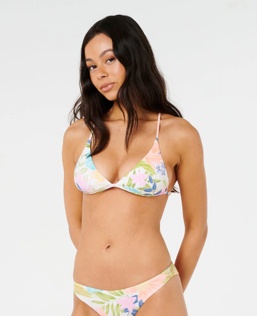 Rip Curl Catalina Island Cross Back Tri Swim Top MultiColor