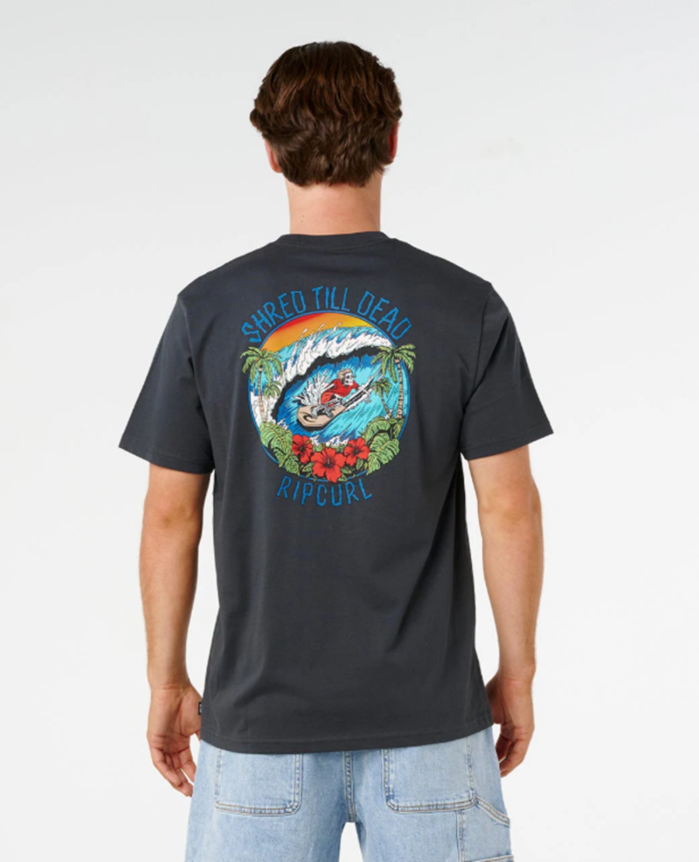 Rip Curl Shred Til Dead Tshirt Washed Black