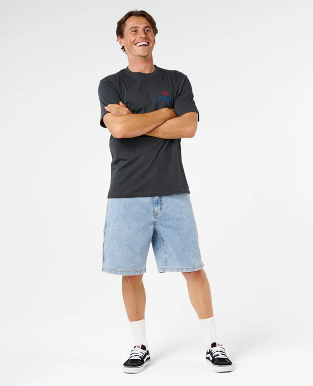 Rip Curl Shred Til Dead Tshirt Washed Black