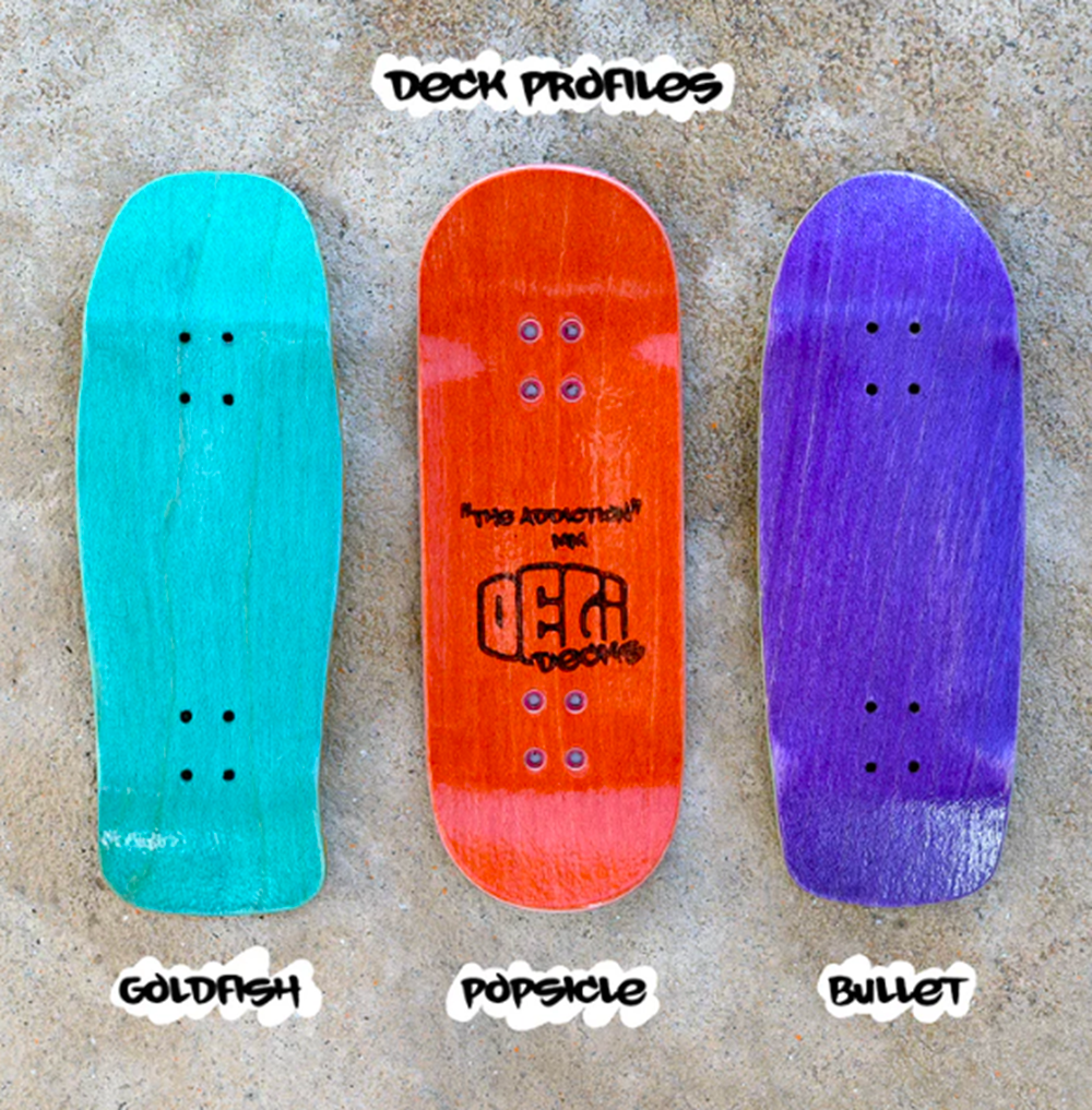 Delidecks Vibrating Wood Fingerboard Deck White 35 x 96