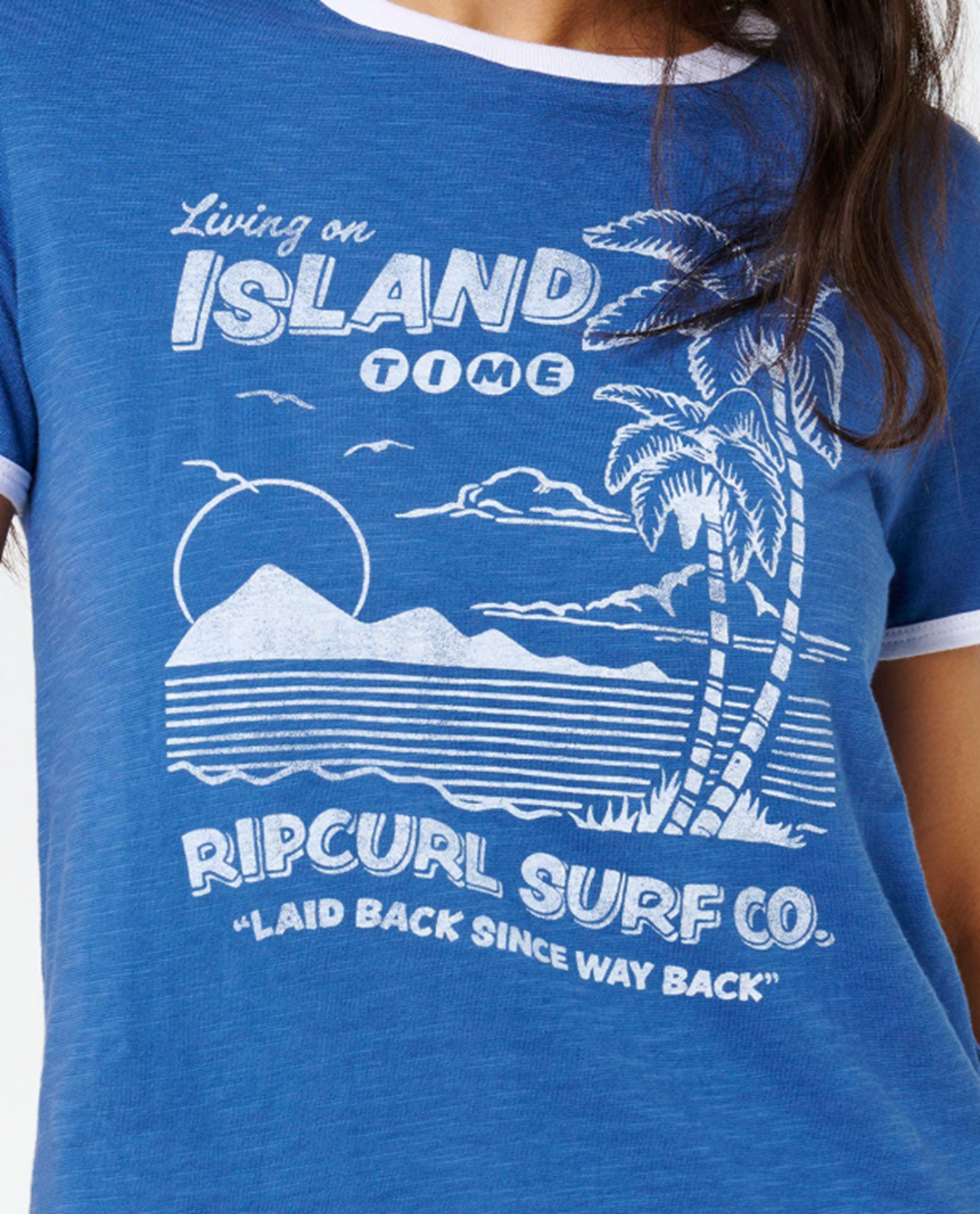 Rip Curl Island Time Slub Tshirt Vintage Navy