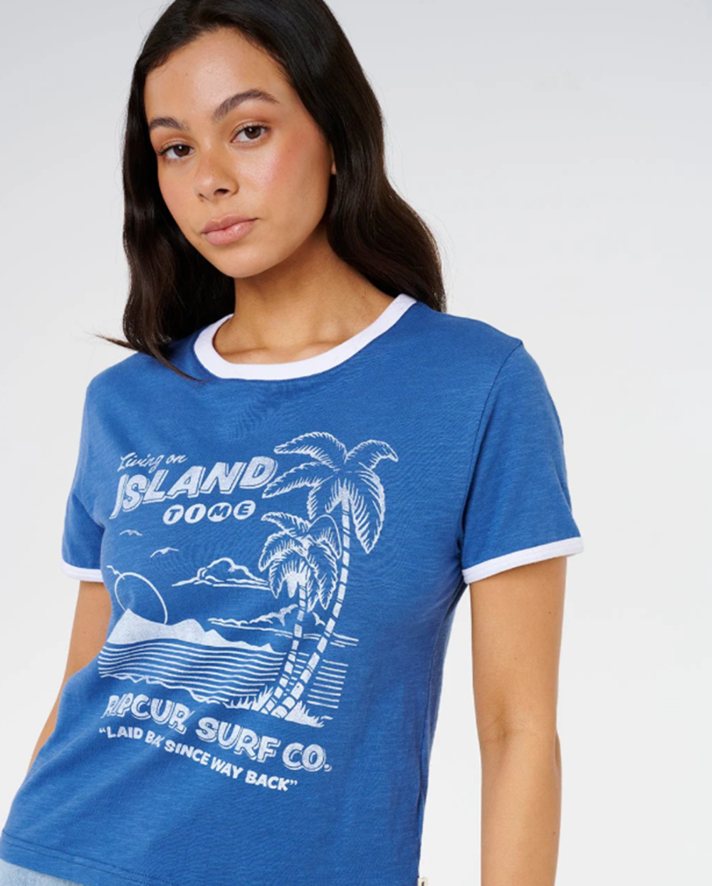 Rip Curl Island Time Slub Tshirt Vintage Navy