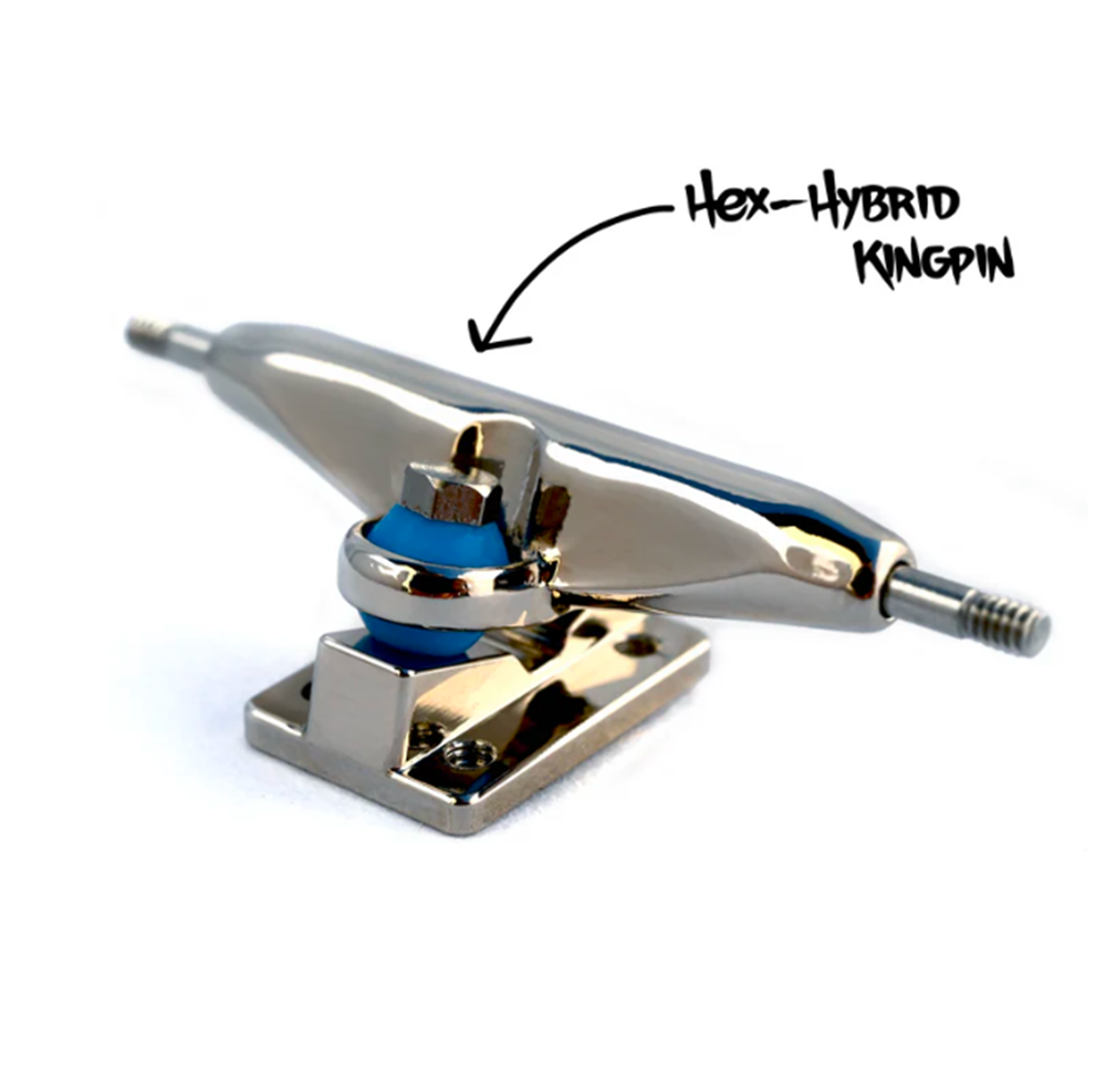 Delidecks Trux Hex Hybrid Fingerboard Trucks Red Silver 29mm