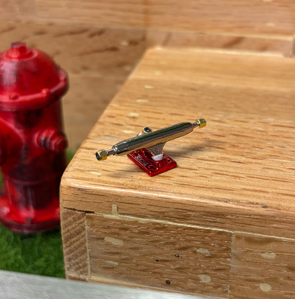 Social Team Pro Fingerboard Trucks Red Chrome 36mm